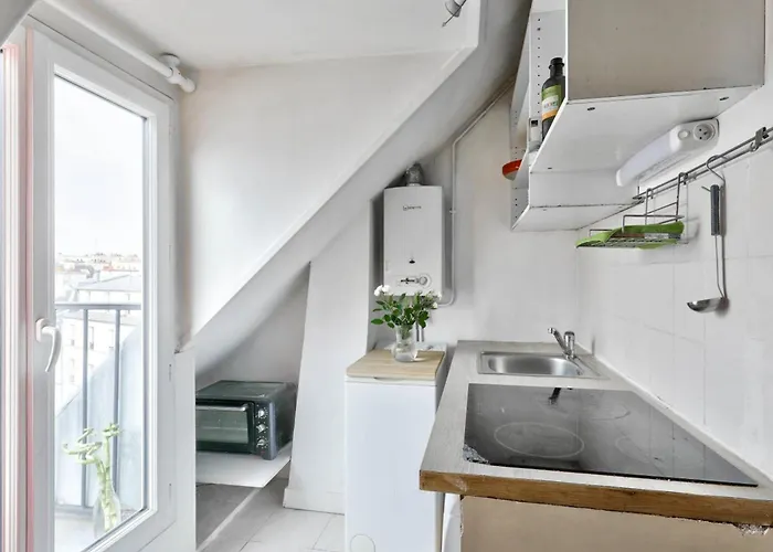 With Balcony Under The Roofs Of Paris