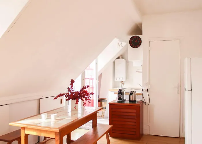 Apartment With Balcony Under The Roofs Of Paris